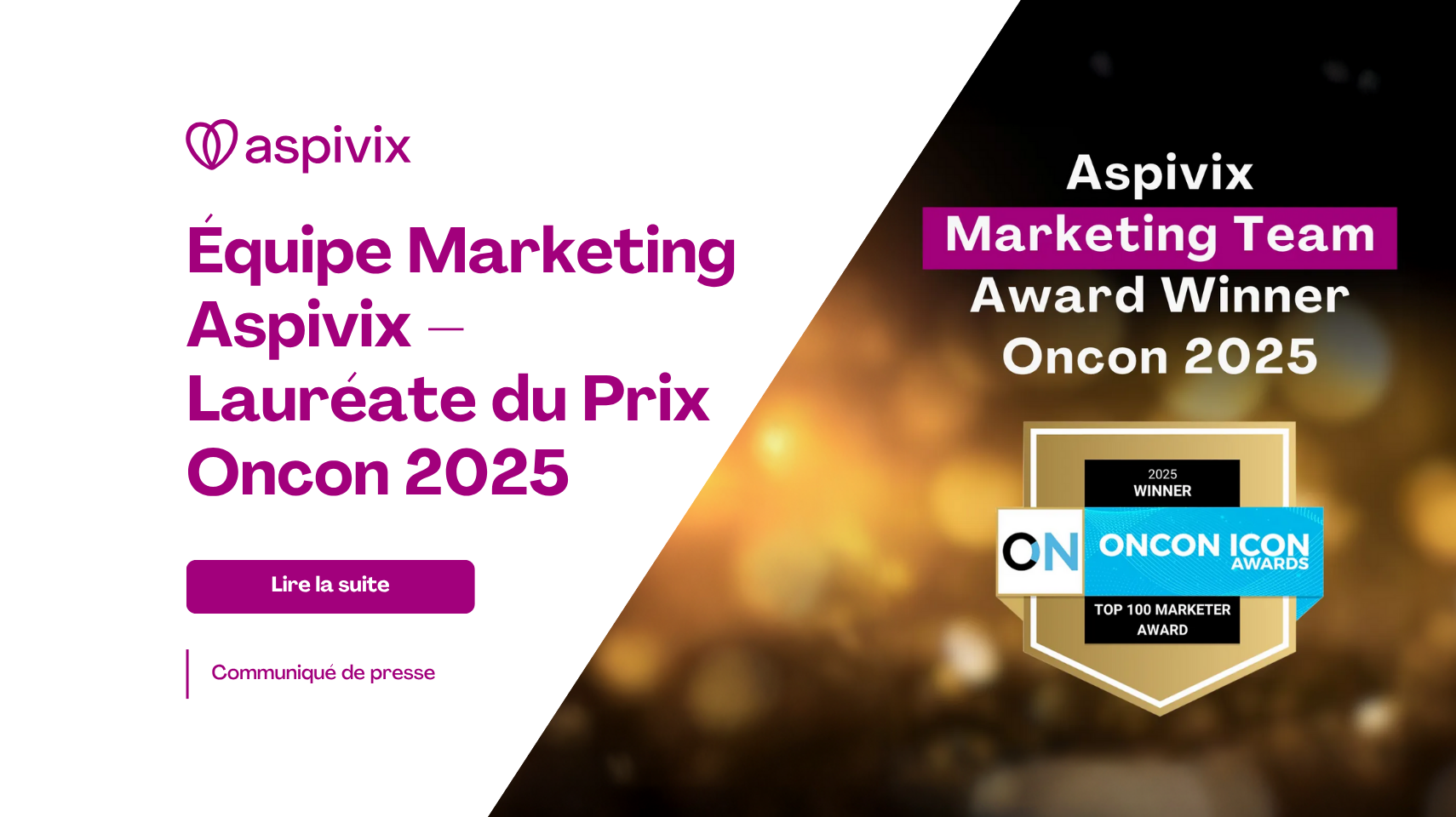 FRENCH Aspivix Marketing Team Award Winner Oncon 2025